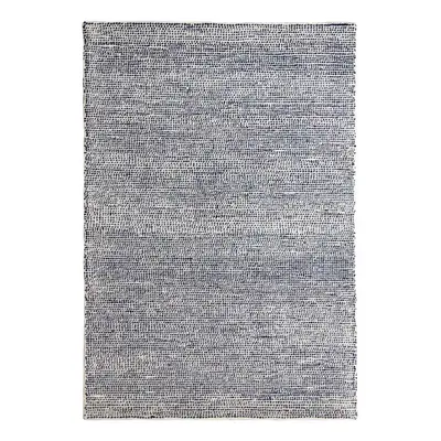 (Blue, 160x230cm) Plain Pastel 100% Wool Rugs Eco friendly Handmade