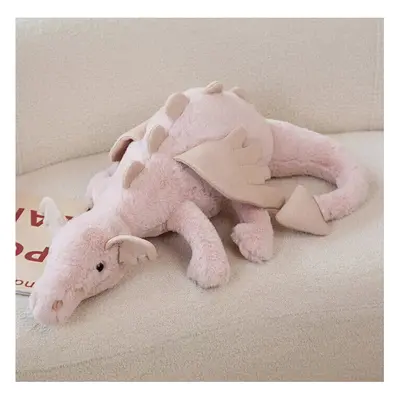 (90CM, Pink) Gummy Cat plush collection Sparkling Snow White Dragon plush toy New