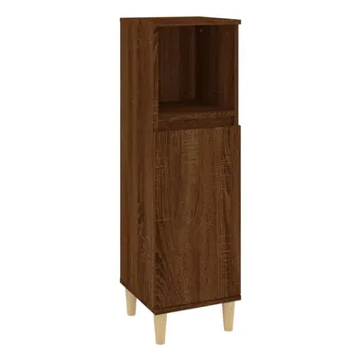 (brown oak) vidaXL Bathroom Cabinet Cupboard Washroom Storage Cabinet Engineered Wood