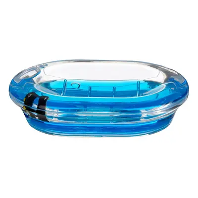 Acrylic Soap Dish Floating Penguin Theme, Clear / Blue