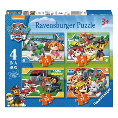 Ravensburger Paw Patrol-4 in Box (12, 16, 20, Piece) Jigsaw Puzzles for Kids Age Years