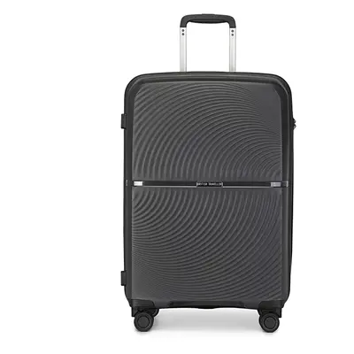 (28 inch) Black Texture Design 14/20/24/28 Inch PP Hard Shell Suitcase