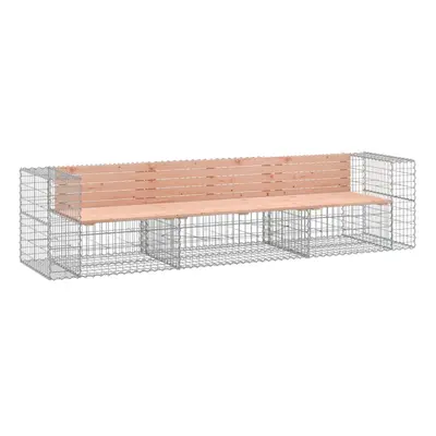 (natural douglas) vidaXL Garden Bench Outdoor Park Bench Gabion Design Impregnated Wood Pine