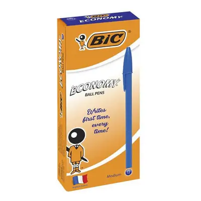 (Blue) BiC Economy Medium Ballpoint Pen (12/box)