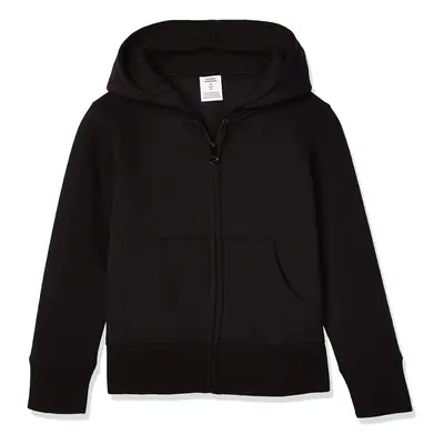 Amazon Essentials Girls' Fleece Zip-Up Hoodie Sweatshirt Black Mediu