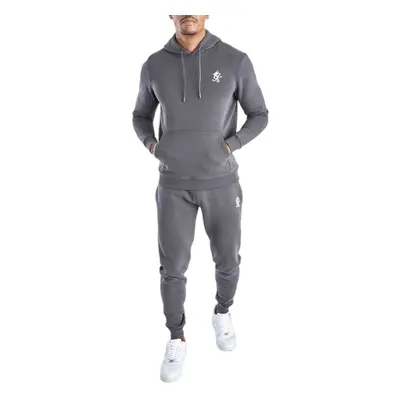 (Dark Grey, S) Gym King Mens Full Tracksuits Hoodie Jogger Sweat