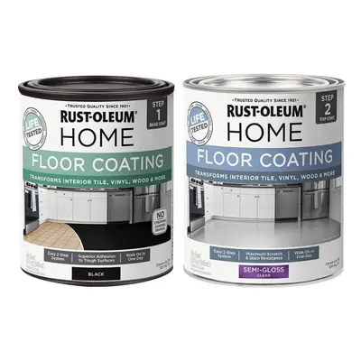 RustOleum Home Interior Floor Coating Kit SemiGloss Black Fl Oz Pack of