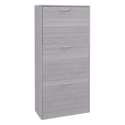 HOMCOM Slim Shoe Storage Cabinet with Flip Drawers for Pair of Shoes