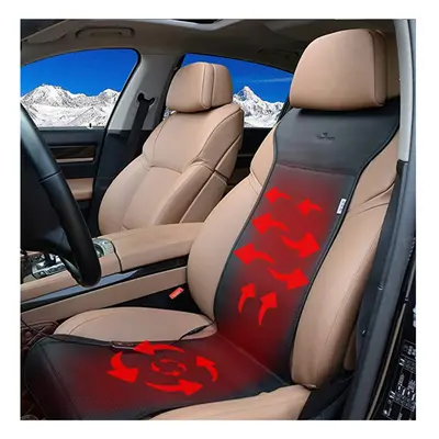 AUDEW 12V PU Heated Car Seat Cushion Cover with Intelligent Temperature Controller