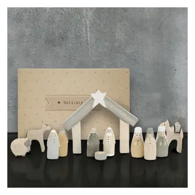 MINI Wooden Nativity Set, Christmas Nativity Keepsake Gift, Festive Decorations, Rustic Christma