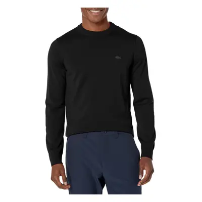 Lacoste Men's Crew Neck Merino Wool Sweater Noir X-Small