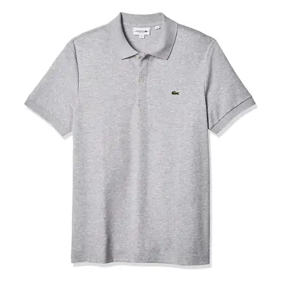 Lacoste Men's Short Sleeve Pima Jersey Interlock Regular Fit Polo Sil