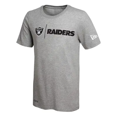 New Era NFL Men's Gametime Dri-Tek Cool Grey Short Sleeve T-Shirt, Las Vegas Raiders, Medium