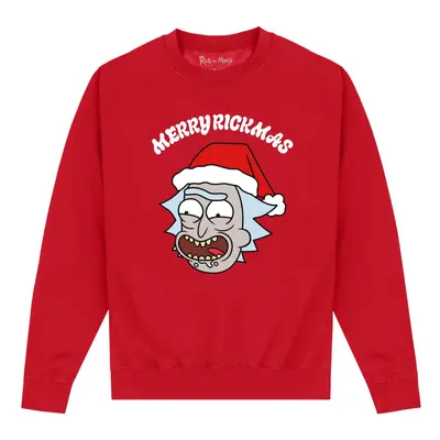 (XL, Red) Rick And Morty Unisex Adult Merry Rickmas Sweatshirt