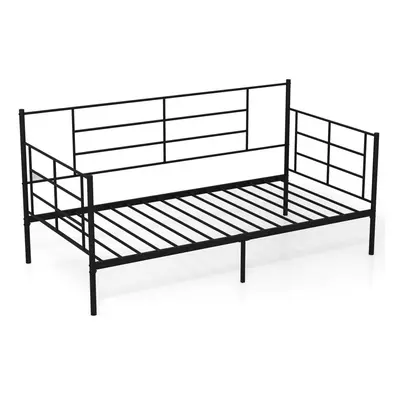 Single Size Daybed 2-in-1 Sofa Bed Single Platform Bed w/ Arms & Back