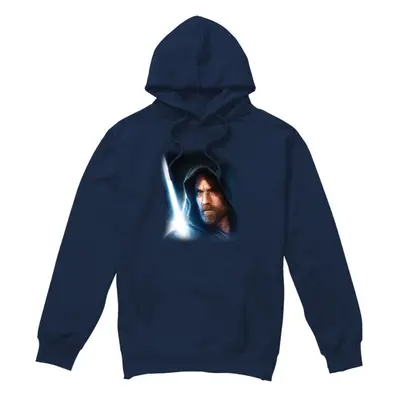 (M, Navy) Star Wars Mens Obi Wan Kenobi Poster Hoodie