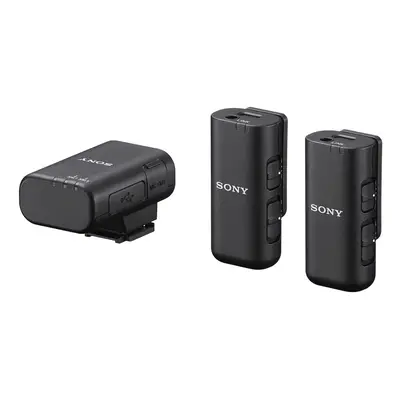 Sony ECM-W3 2-Person Wireless Microphone System with Multi Interface Shoe (2 Transmitters)