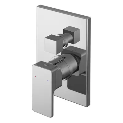 Empire Square Concealed Manual Shower Valve with Diverter (2 Outlets) - Chrome - Balterley