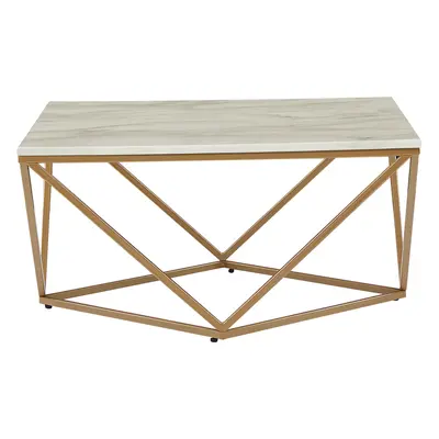 Coffee Table MALIBU Marble Effect Beige