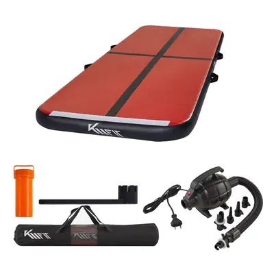 KM Fit Airtrack Mat 10cm high | M Tumbling Mat Inflatable Fitness Mat | Gym Mat incl. Carrying B