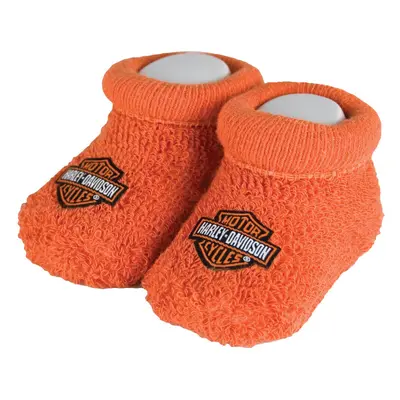 Harley-Davidson Baby Boys' Boxed Booties Bar & Shield Logo Orange S9