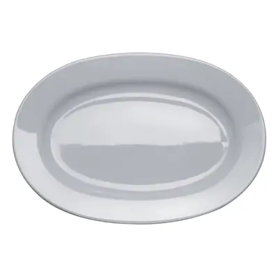 A di Alessi 14-1/4-Inch by 9-3/4-Inch Platebowlcup Ov.Serving Plate White Porcelain