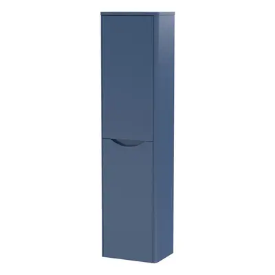 Wall Hung Soft Close Door Tall Unit, 400mm - Satin Blue