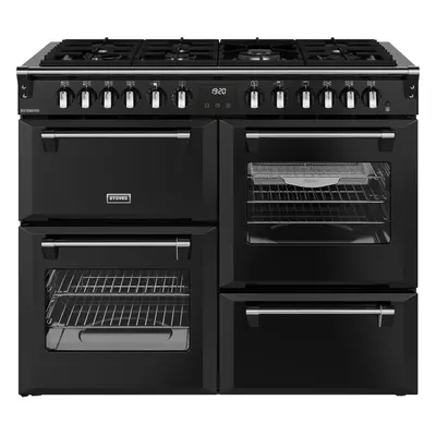 Stoves Richmond 110cm Black Dual Fuel Range Cooker - A/A/A Energy Rated