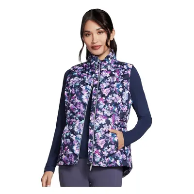 (L, Blue/Lavender) Skechers Womens/Ladies Go Shield Misty Floral Gilet