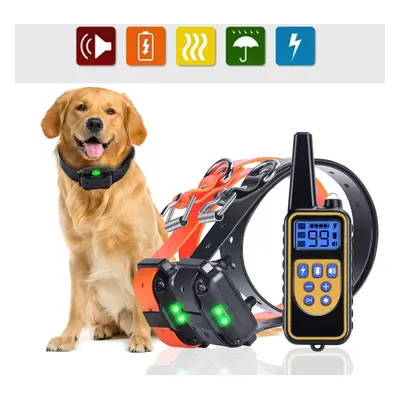 (1 Remote + Collar) 800m Electric Dog Training Collar Pet Remote Control Rechargeable with LCD D