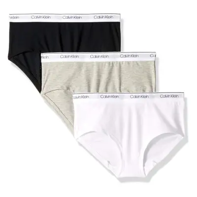 Calvin Klein Girls Little Modern Cotton Hipster Underwear Multipack Heather Grey Classic White B