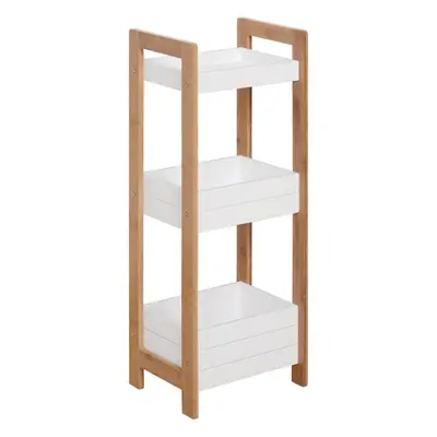 HOMCOM 3-Tier Bathroom Rack Organizer Storage Shelf Rack Free Standing Bamboo