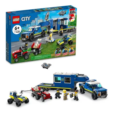 LEGO City Police Mobile Command Truck Toy with Prison Trailer Drone