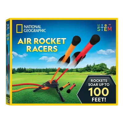 NATIONAL GEOGRAPHIC Air Rocket Toy Jump Launch Dueling Air Rockets up to 100Ft Includes Launcher