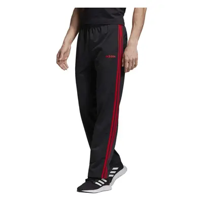 adidas Men's Essentials 3-Stripes Tricot Pants Black/Scarlet Large