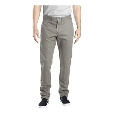 Dickies Mens Skinny Straight Double Knee Work Pant Silver gray 36x34