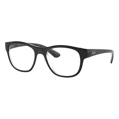 Ray-Ban Rx7191 Square Prescription Eyewear Frames Black on Transparen