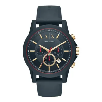 Armani Exchange Watch AX1335 Blue Silicone Chronograph Men