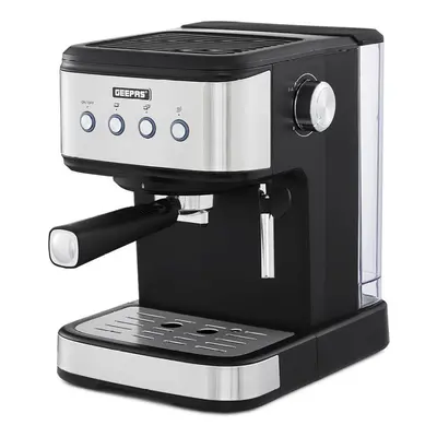 Geepas Espresso &Cappuccino Coffee Machine with Milk Frother 1.5L Tank