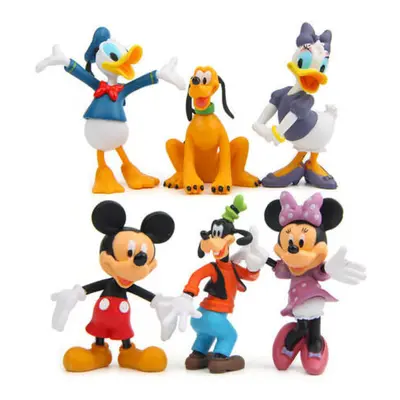 6pcs Disney Mickey Mouse Clubhouse Figure Set Cake Topper Toy Doll Kid Xmas Gift