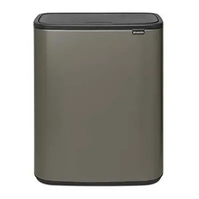 Brabantia Bo Touch Bin Recycling, x 30L, Platinum, Inner Buckets (2x30L)