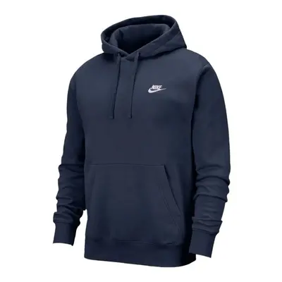 (Hoodie, M) NIKE Club Mens Fleece Tracksuit Hoodie Jogger Navy