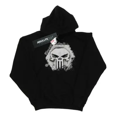 (L, Black) Marvel Mens Punisher Skull Badge Hoodie