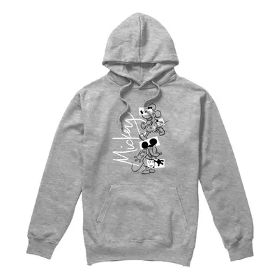 (S, Sport Heather) Disney Mens Mickey Mouse Geometric Shapes Hoodie