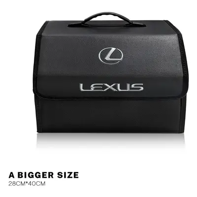 (A-L) Car Leather Organizer Bag Foldable Trip Storage Box For Lexus IS250 IS200