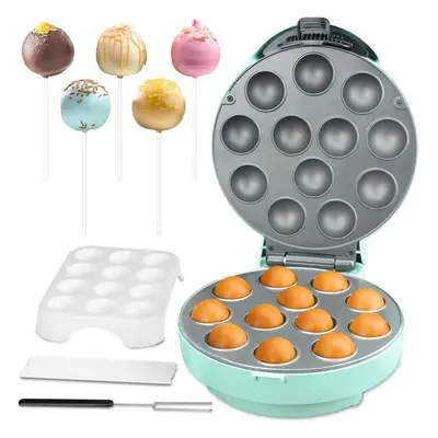 Cake Pop Maker Machine Set with Cake Pop Stand, Sticks & Fork Tool, Cake Pops Capacity, Aquamari