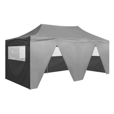 vidaXL Professional Folding Party Tent with Sidewalls 3x6m Anthracite Steel