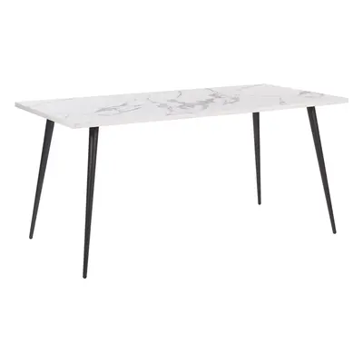 Dining Table for SANTIAGO cm cm Marble Effect White