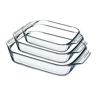 Pyrex Set of Borosilicate Glass Oven Plates Ã¢ÃÃ Extreme Resistance Ã¢ÃÃ Made in France