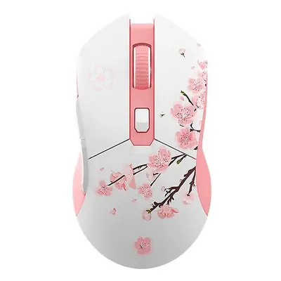 (Pink) Dual Modes Gamer Mouse Rgb 2.4g Wireless Wired Gaming Mice Built-in 930mah Recharging Bat